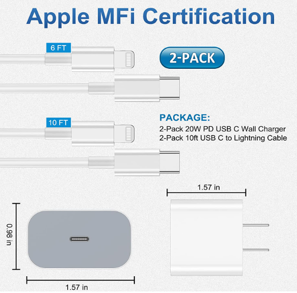 APPLE MFi Certified iPhone Charger
