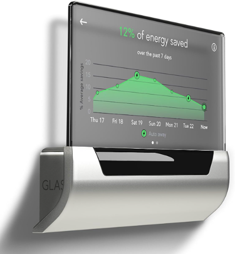 GLAS Smart Thermostat by Johnson Controls, Translucent OLED Touchscreen